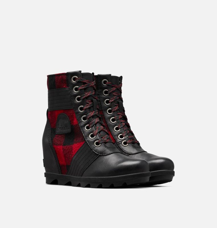 Sorel Kadın Lexie™ Boot - Takozlar Siyah/Kırmızı - 036-WFJRZN